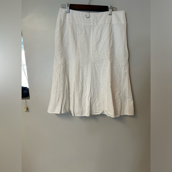 Brandon Thomas linen blend skirt with side zipper - Picture 1 of 5